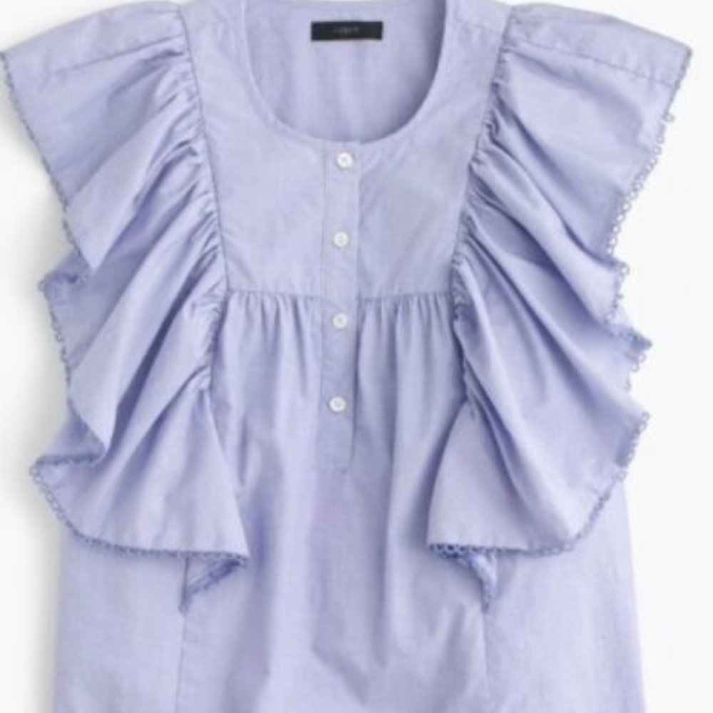 *NWT* J. Crew Ruffle-Front Top
